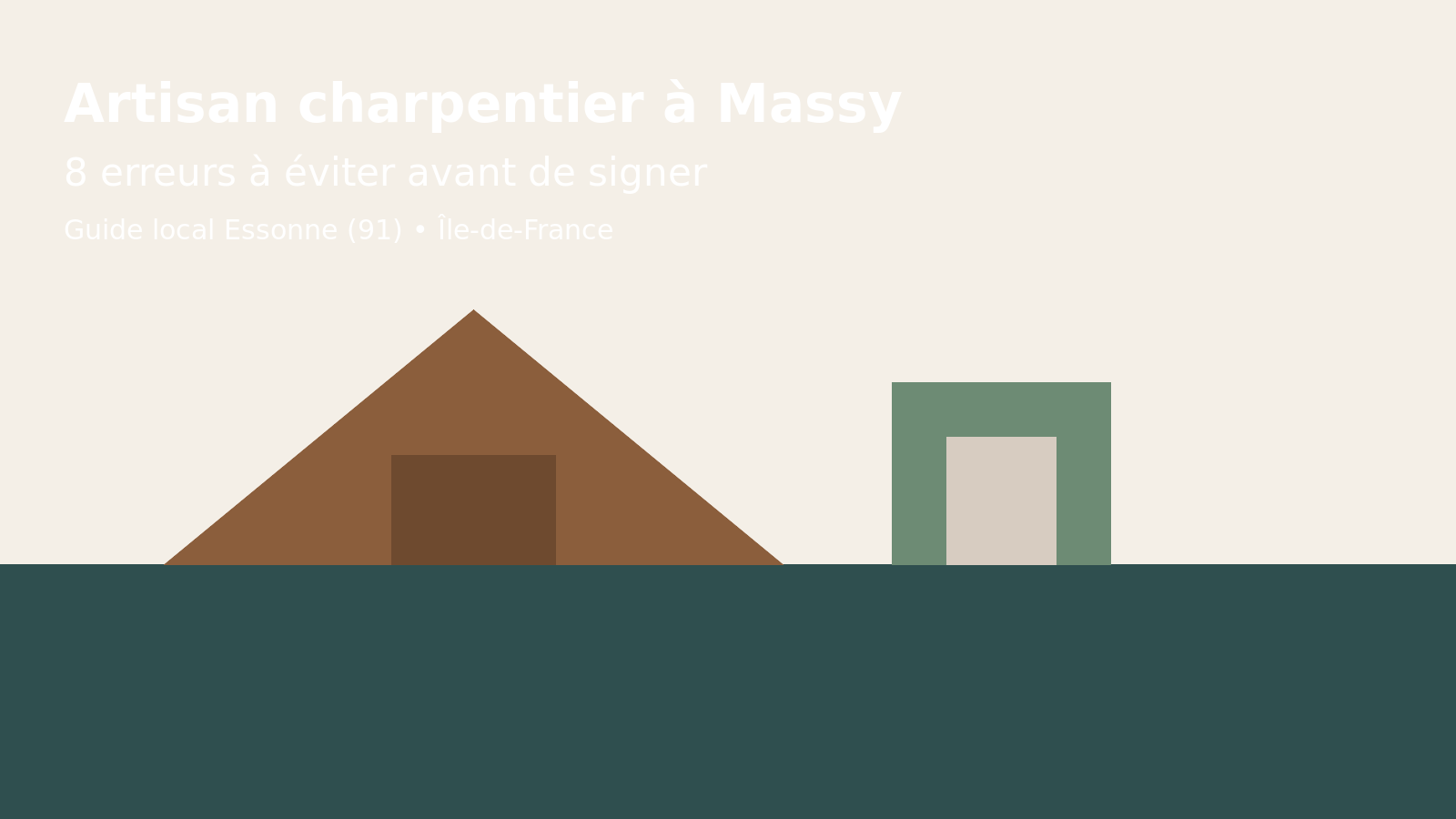 Artisan charpentier à Massy en intervention sur charpente bois, guide local Essonne 91